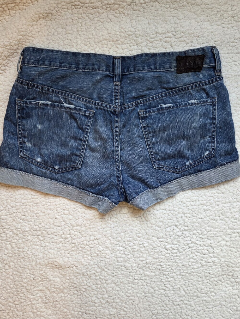 Citizens Of Humanity Denim Cuffed Shorts Distressed 29 Low Rise Boyfriend